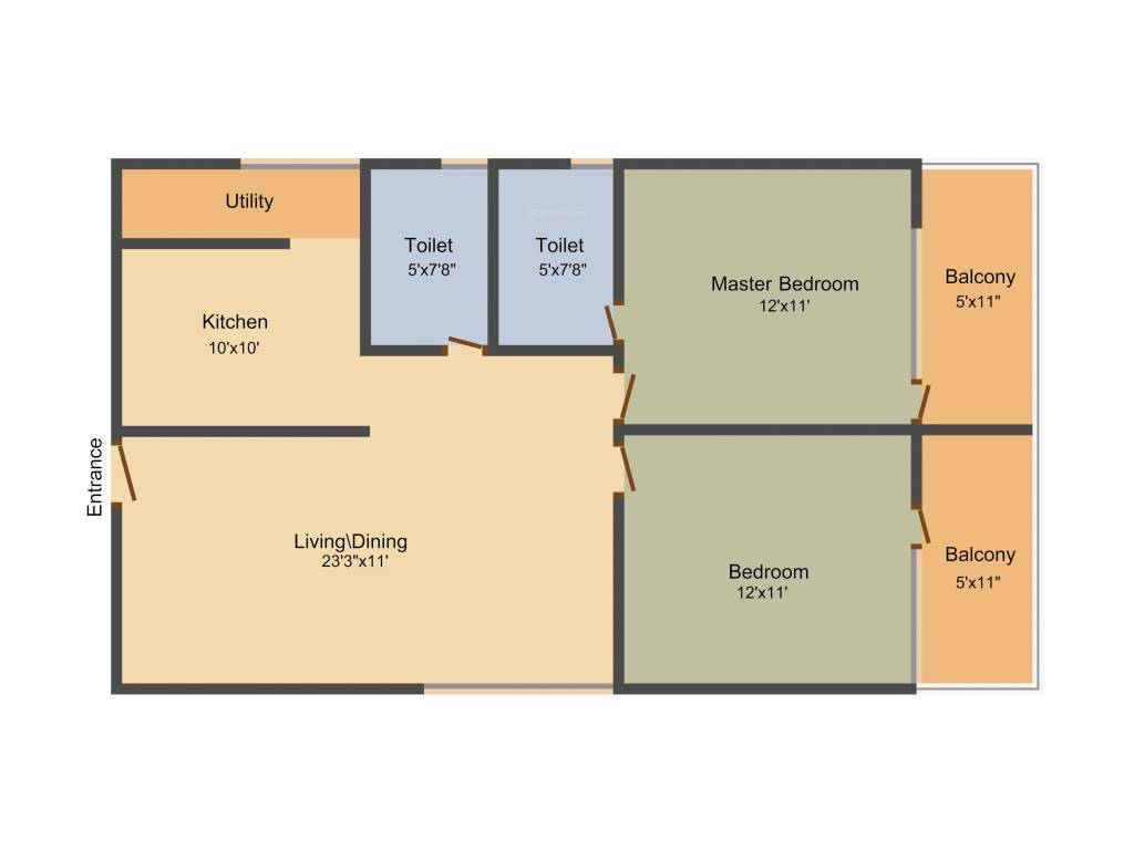 Atco Sapphire (2BHK+2T (1,092 sq ft) 1092 sq ft)