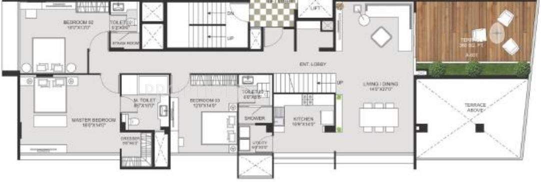 Marvel Crest (3BHK+3T (3,650 sq ft) 3650 sq ft)