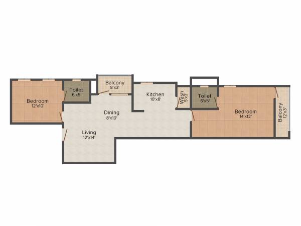 Potential Komal Crest (2BHK+2T (1,230 sq ft) 1230 sq ft) Potential Komal Crest (2BHK+2T (1,230 sq ft) 1230 sq ft)