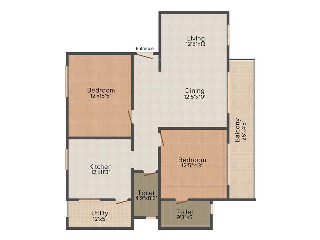 Griha Unnathi (2BHK+2T (1,435.04 sq ft) 1435.04 sq ft)