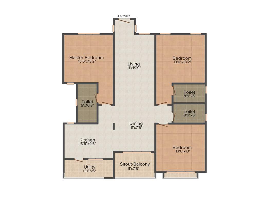 Griha Unnathi (3BHK+3T (1,814.04 sq ft) 1814.04 sq ft)