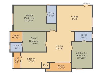 Aryamitra Florina (3BHK+3T (1,835 sq ft) + Pooja Room 1835 sq ft) Aryamitra Florina (3BHK+3T (1,835 sq ft) + Pooja Room 1835 sq ft)