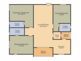 Aryamitra Florina (3BHK+3T (1,800 sq ft) + Pooja Room 1800 sq ft) Aryamitra Florina (3BHK+3T (1,800 sq ft) + Pooja Room 1800 sq ft)