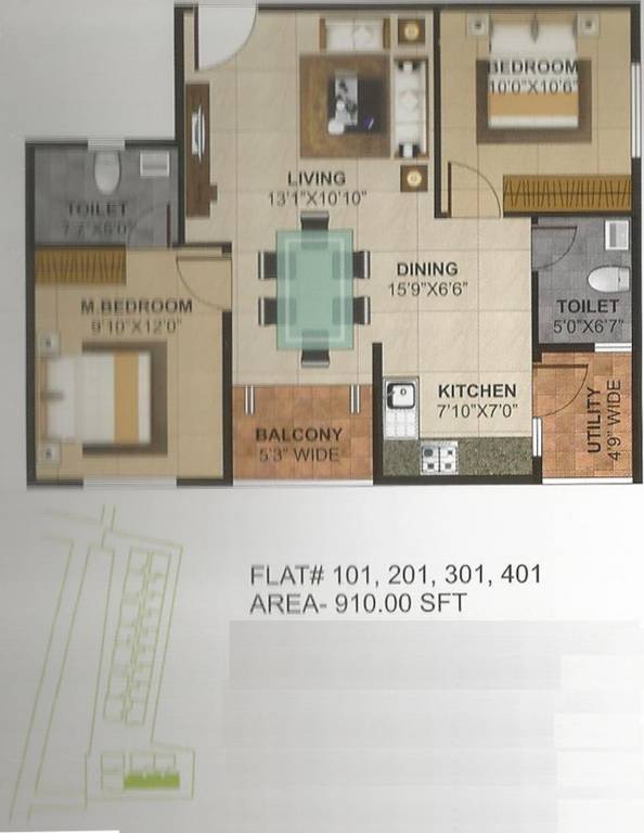 Adiga Vishwendra (2BHK+2T (910 sq ft) 910 sq ft) Adiga Vishwendra (2BHK+2T (910 sq ft) 910 sq ft)