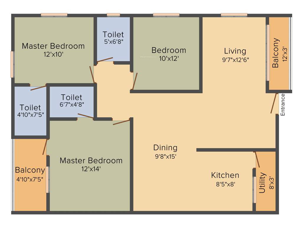 Reddy Jayani (3BHK+3T (1,392 sq ft) 1392 sq ft)
