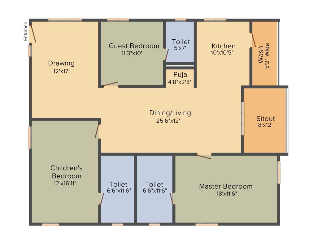 Gauthami Green Blossoms (3BHK+3T (2,095 sq ft) + Pooja Room 2095 sq ft)
