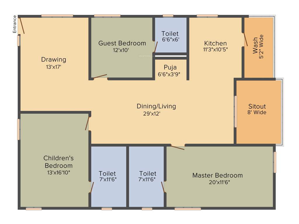 Gauthami Green Blossoms (3BHK+3T (2,300 sq ft) + Pooja Room 2300 sq ft)