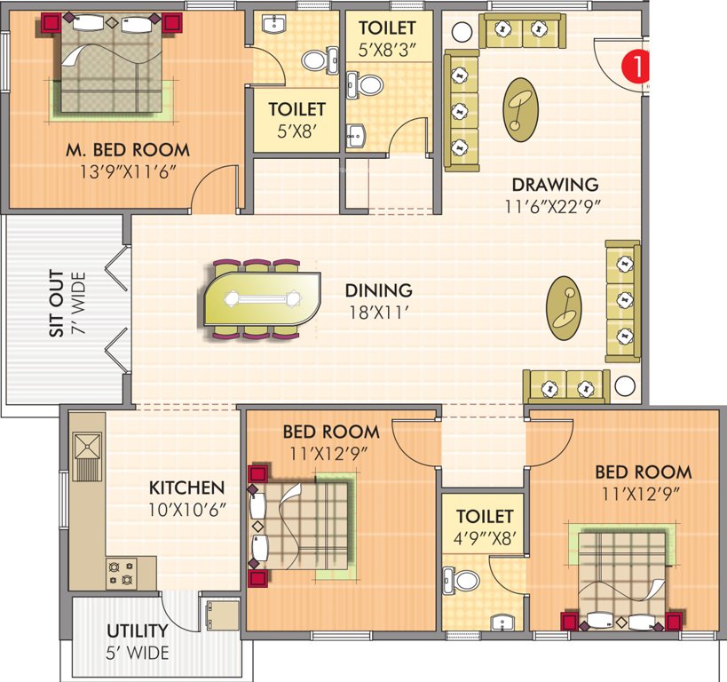 honey dew residency Floor Plan Floor Plan