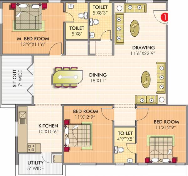 Floor Plan honey-dew-residency Floor Plan Floor Plan