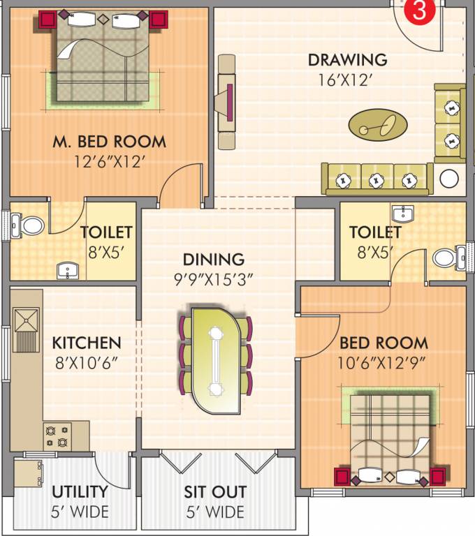  honey dew residency Floor Plan Floor Plan