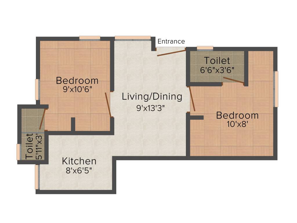 Bhaveshwar Dreamz (2BHK+2T (720 sq ft) 720 sq ft)