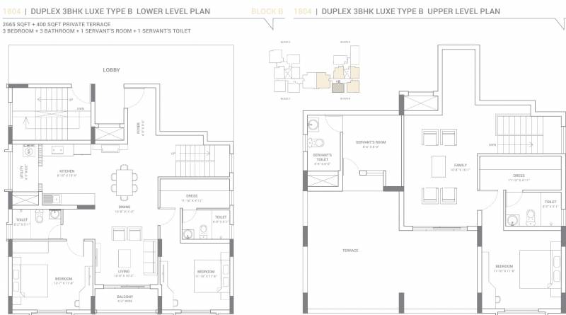 SKAV Ohana (3BHK+3T (2,665 sq ft) + Servant Room 2665 sq ft)