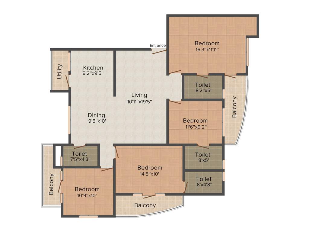 Selvaganesh Creek Front (4BHK+4T (1,736 sq ft) 1736 sq ft)