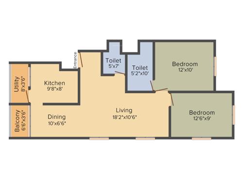 Reddy Shakthi (2BHK+2T (961 sq ft) 961 sq ft)