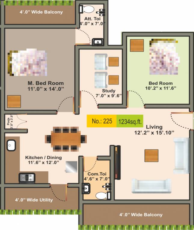 Shree Krishna Builders And Developer Narayana E Golden Abode (2BHK+2T (1,234 sq ft) + Study Room 1234 sq ft) Shree Krishna Builders And Developer Narayana E Golden Abode (2BHK+2T (1,234 sq ft) + Study Room 1234 sq ft)