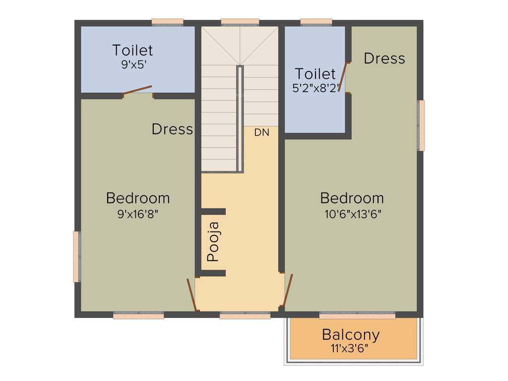 My Rich Wood Villas (3BHK+3T (1,390 sq ft) + Pooja Room 1390 sq ft)