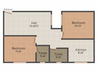Building Strawberry Paradise (2BHK+2T (650 sq ft) 650 sq ft)