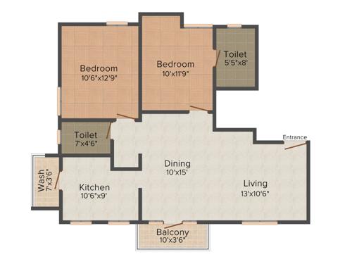 AN Nungambakkam (2BHK+2T (1,175 sq ft) 1175 sq ft)