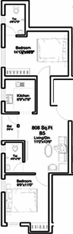 AN Madipakkam (2BHK+2T (808 sq ft) 808 sq ft) AN Madipakkam (2BHK+2T (808 sq ft) 808 sq ft)
