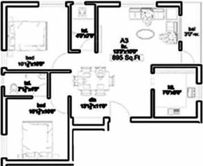 AN Madipakkam (2BHK+2T (895 sq ft) 895 sq ft) AN Madipakkam (2BHK+2T (895 sq ft) 895 sq ft)
