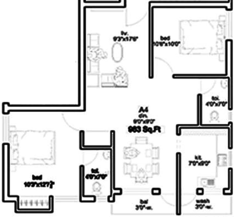 AN Madipakkam (2BHK+2T (983 sq ft) 983 sq ft) AN Madipakkam (2BHK+2T (983 sq ft) 983 sq ft)