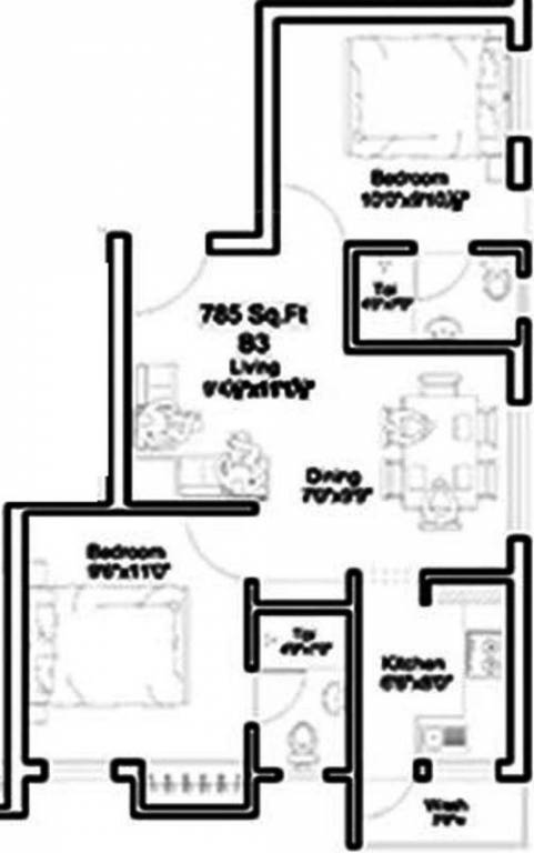 AN Madipakkam (2BHK+2T (785 sq ft) 785 sq ft) AN Madipakkam (2BHK+2T (785 sq ft) 785 sq ft)