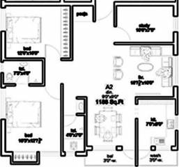 AN Madipakkam (2BHK+2T (1,188 sq ft) + Study Room 1188 sq ft) AN Madipakkam (2BHK+2T (1,188 sq ft) + Study Room 1188 sq ft)