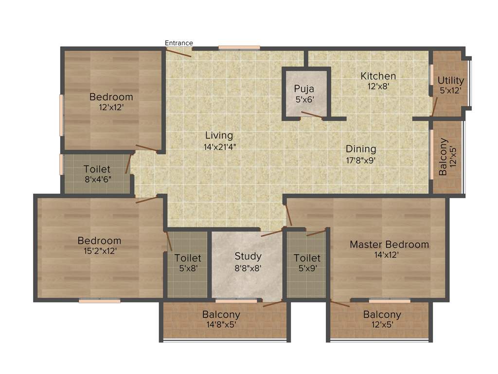 Shreedevi Devin Sri Samruddh Paradise (3BHK+3T (1,995 sq ft) + Study Room 1995 sq ft)