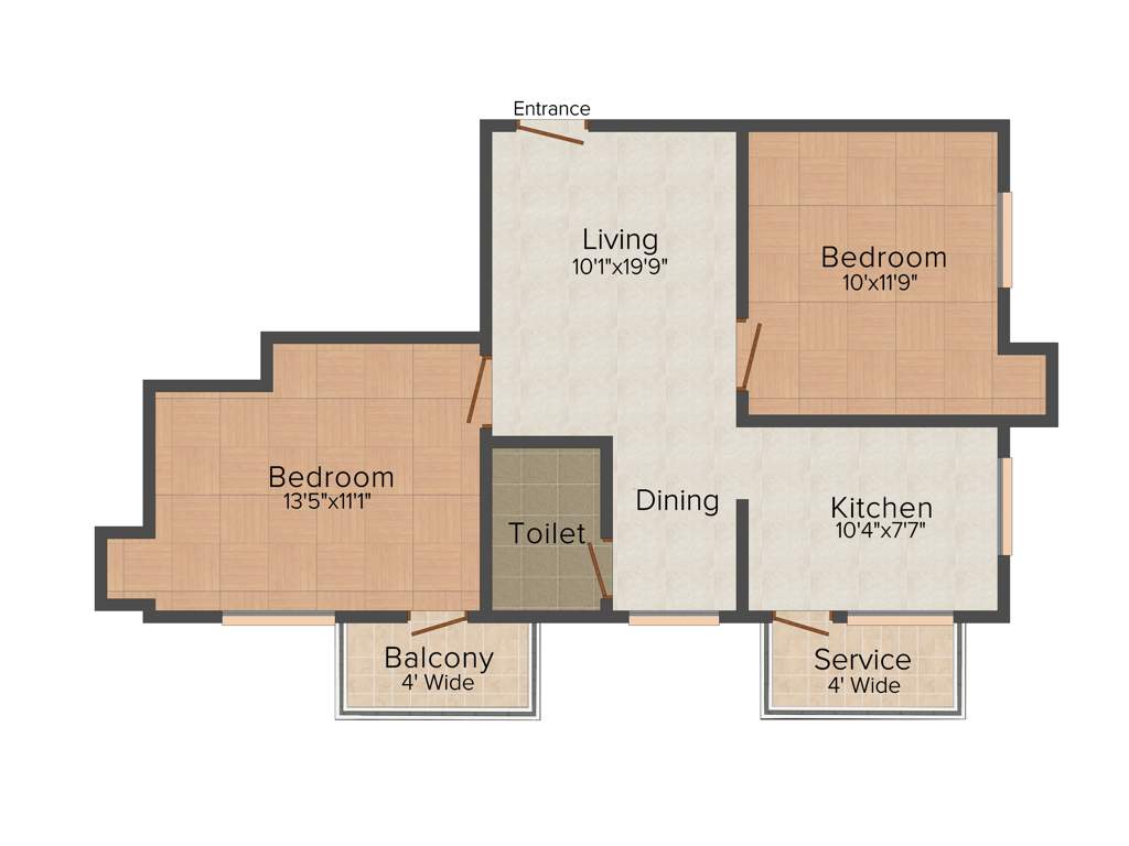 Himang Lathangi (2BHK+1T (858 sq ft) 858 sq ft)