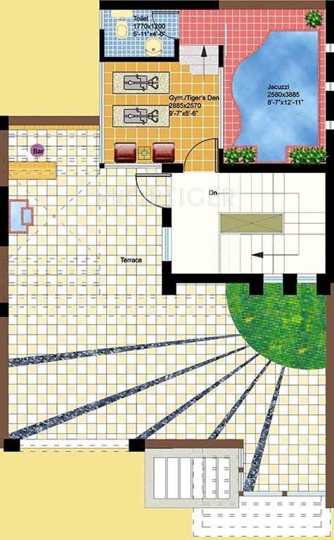 Ansal Florence Villa (3BHK+4T (2,291 sq ft) Study Room 2291 sq ft)
