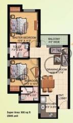 Eldeco Central Park (2BHK+2T (923 sq ft) 923 sq ft) Eldeco Central Park (2BHK+2T (923 sq ft) 923 sq ft)