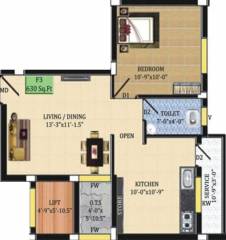 Vettri Mayoora (1BHK+1T (630 sq ft) 630 sq ft) Vettri Mayoora (1BHK+1T (630 sq ft) 630 sq ft)