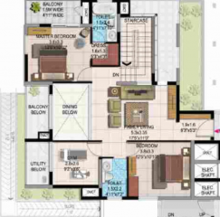 Upper Level Duplex Plan 22-and-crest Floor Plan Upper Level Duplex Plan