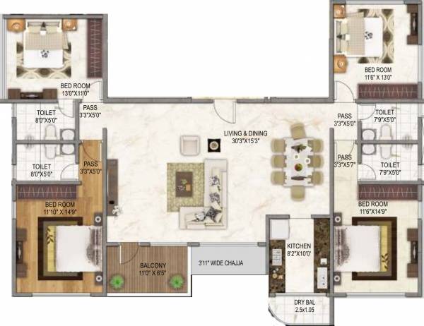Nandivardhan Park Pallazzo (4BHK+4T (1,600 sq ft) 1600 sq ft) Nandivardhan Park Pallazzo (4BHK+4T (1,600 sq ft) 1600 sq ft)