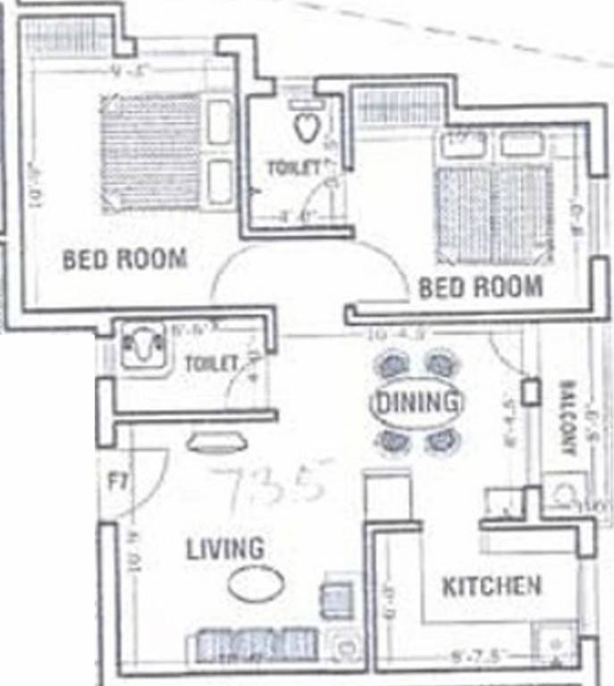 Abiraami Vijayam (2BHK+2T (735 sq ft) 735 sq ft) Abiraami Vijayam (2BHK+2T (735 sq ft) 735 sq ft)