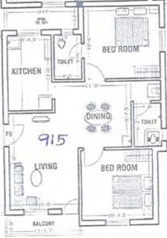 Abiraami Vijayam (2BHK+2T (915 sq ft) 915 sq ft) Abiraami Vijayam (2BHK+2T (915 sq ft) 915 sq ft)