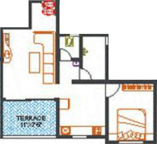 Dhavel Nilayam (1BHK+1T (649 sq ft) 649 sq ft)