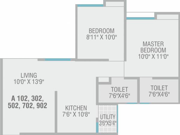 Nivasa Nivasa Udaan (2BHK+2T (848 sq ft) 848 sq ft)