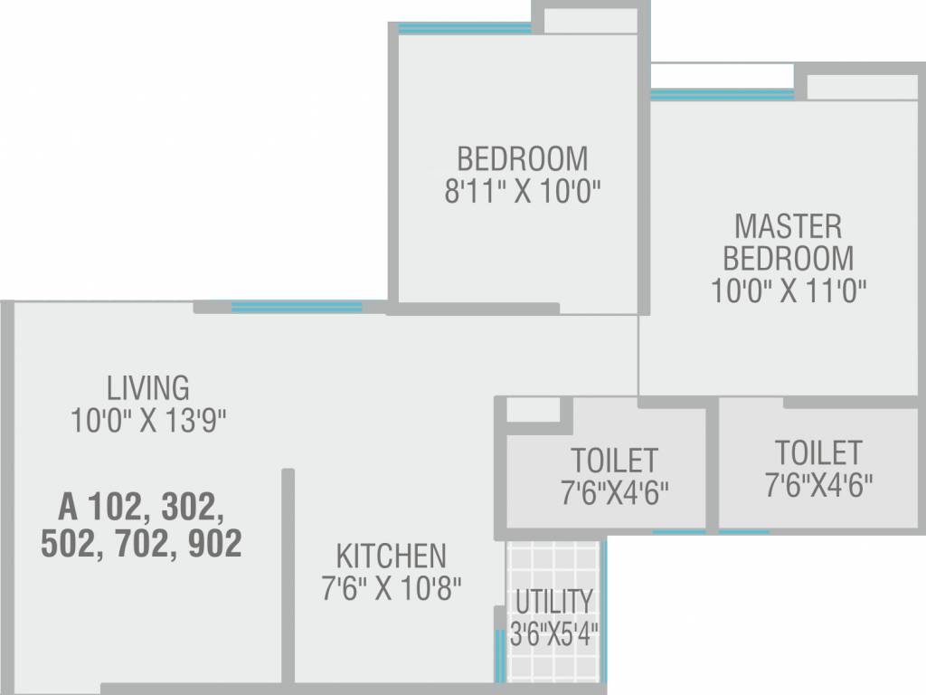 Nivasa Nivasa Udaan (2BHK+2T (848 sq ft) 848 sq ft)