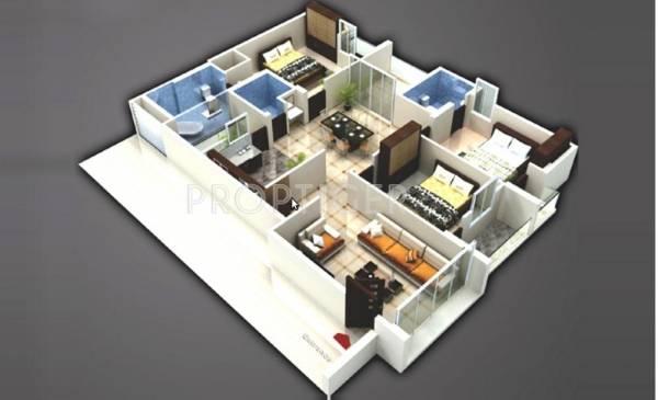 Shore Icon (3BHK+3T (1,670 sq ft) + Pooja Room 1670 sq ft)