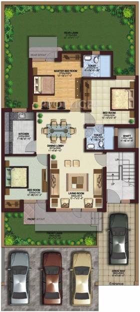 Ansal Sushant Residency (3BHK+2T (1,093 sq ft) 1093 sq ft)