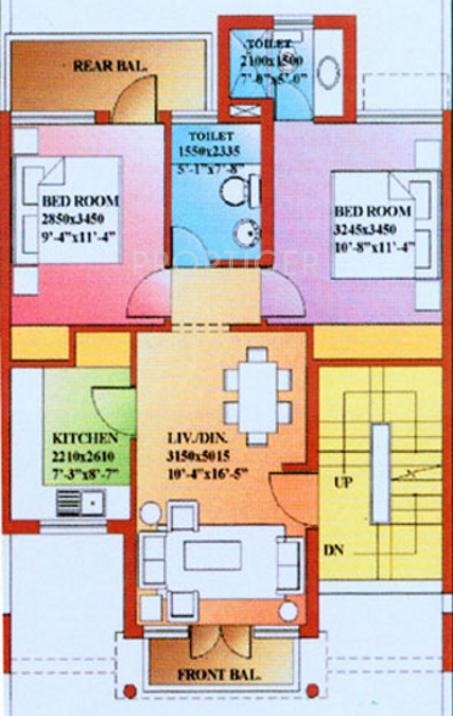 Ansal Sushant Floors (3BHK+3T (1,075 sq ft) 1075 sq ft)