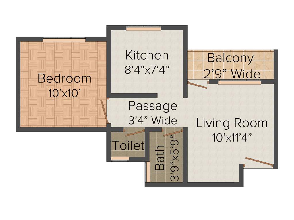 Saket Oyster Saket City (1BHK+1T (565 sq ft) 565 sq ft)