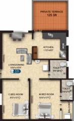The Nest Hans (2BHK+2T (920 sq ft) 920 sq ft) The Nest Hans (2BHK+2T (920 sq ft) 920 sq ft)