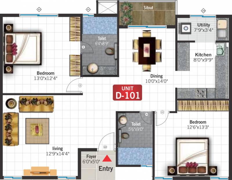 Annapoorna The Coach (2BHK+2T (1,471 sq ft) 1471 sq ft)