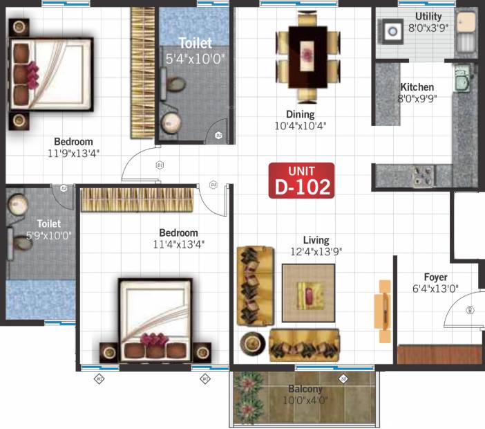 Annapoorna The Coach (2BHK+2T (1,347 sq ft) 1347 sq ft)