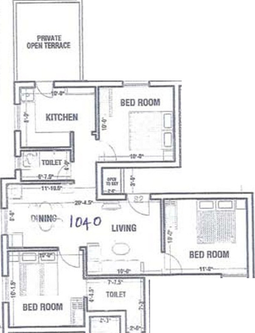 Abiraami Anugraha (3BHK+2T (1,040 sq ft) 1040 sq ft) Abiraami Anugraha (3BHK+2T (1,040 sq ft) 1040 sq ft)