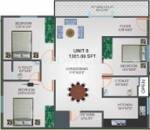 i1 United Shine Woods (3BHK+3T (1,361 sq ft) 1361 sq ft)