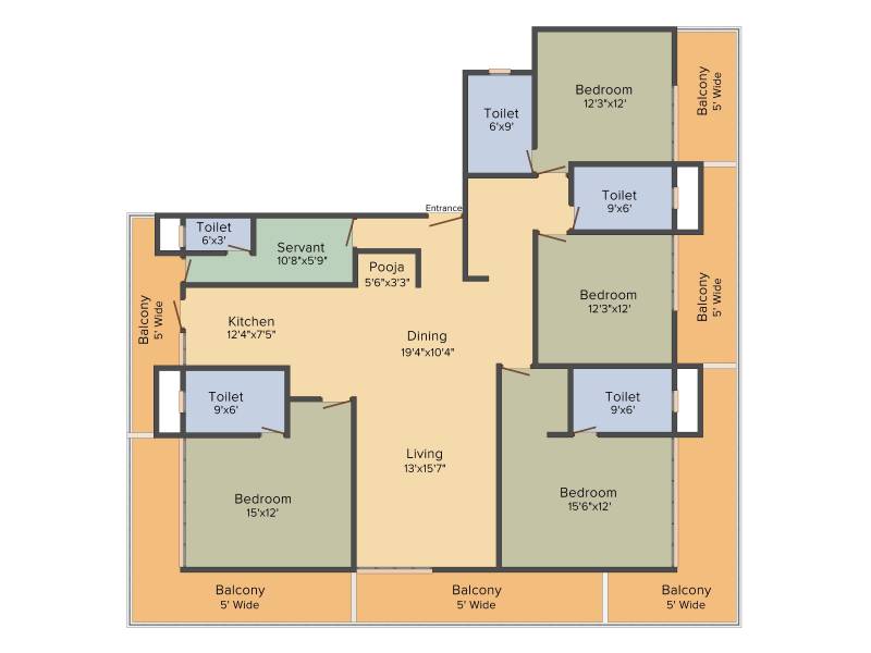 Nitesh Knightsbridge (4BHK+4T (3,360 sq ft) + Servant Room 3360 sq ft)