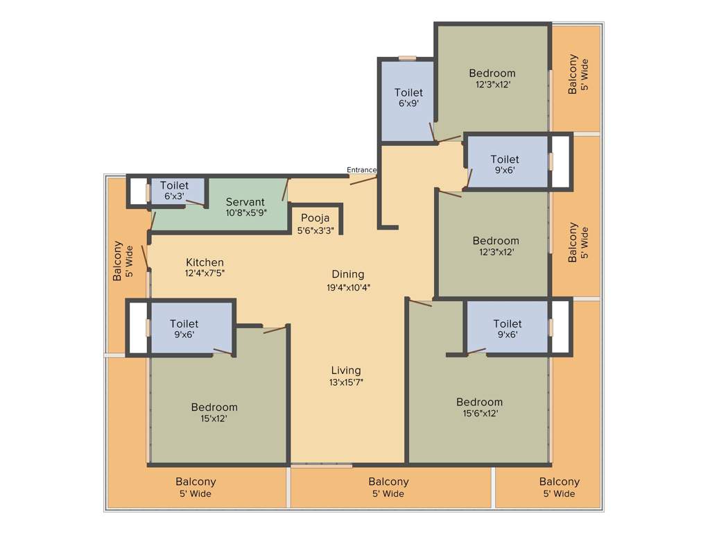 Nitesh Knightsbridge (4BHK+4T (3,360 sq ft) + Servant Room 3360 sq ft)